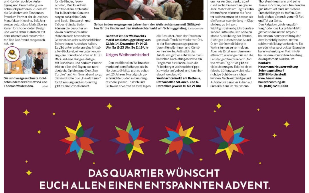 Artikel Hamburger Abendblatt Norderstedt 26.11.2025